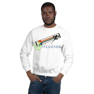 Overwatch 2 Tracer Pride White T Shirt Mockup - 18000 Unisex Heavy Blend Crewneck Sweatshirt