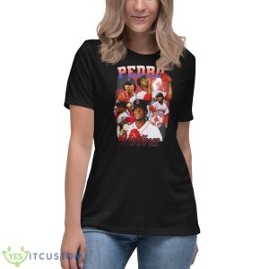 Pedro Martinez 2023 T-Shirt 11 Pedro Martinez 2023 T-Shirt - Women's Relaxed Short Sleeve Jersey Tee