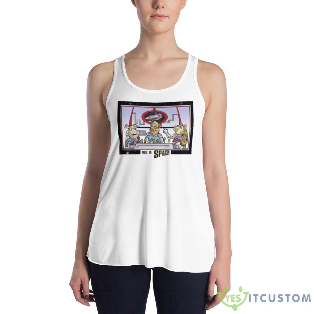 Pigs In Space Star Trek Design Shirt 3 Pigs In Space Star Trek Design Shirt - 8800 Women's Flowy Racerback Tank