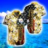 Pittsburgh Steel49ers NFL Graphic Tropical Pattern And US Flag Vintage Hawaiian Shirt And Short Gift For Fans Product Photo 1