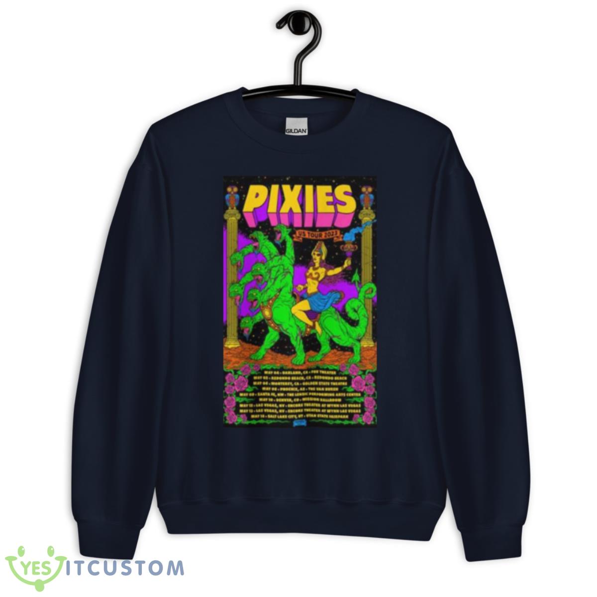Pixies 2023 North America Leg 1 Tour Shirt 2 Pixies 2023 North America Leg 1 Tour Shirt - Unisex Crewneck Sweatshirt-1