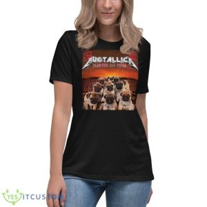 Pugtallica Metal Band Shirt - Women's Relaxed Short Sleeve Jersey Tee