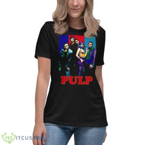 Pulp Band Colored Collage Shirt - Women's Relaxed Short Sleeve Jersey Tee