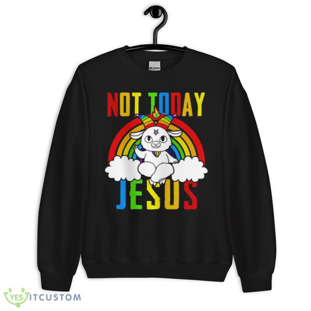 Rainbow Goat Not Today Jesus shirt 10 Rainbow Goat Not Today Jesus shirt - 18000 Unisex Heavy Blend Crewneck Sweatshirt