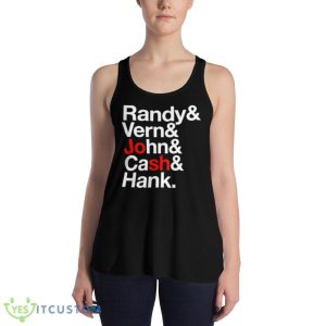randy Vern John Cash Hank shirt - 8800 Women's Flowy Racerback Tank