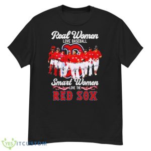 Real Women Love Baseball Smart Women Love The Red Sox Signatures Shirt - G500 Men’s Classic T-Shirt