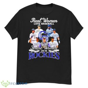Real Women Love Baseball Smart Women Love The Rockies Signatures Shirt - G500 Men’s Classic T-Shirt