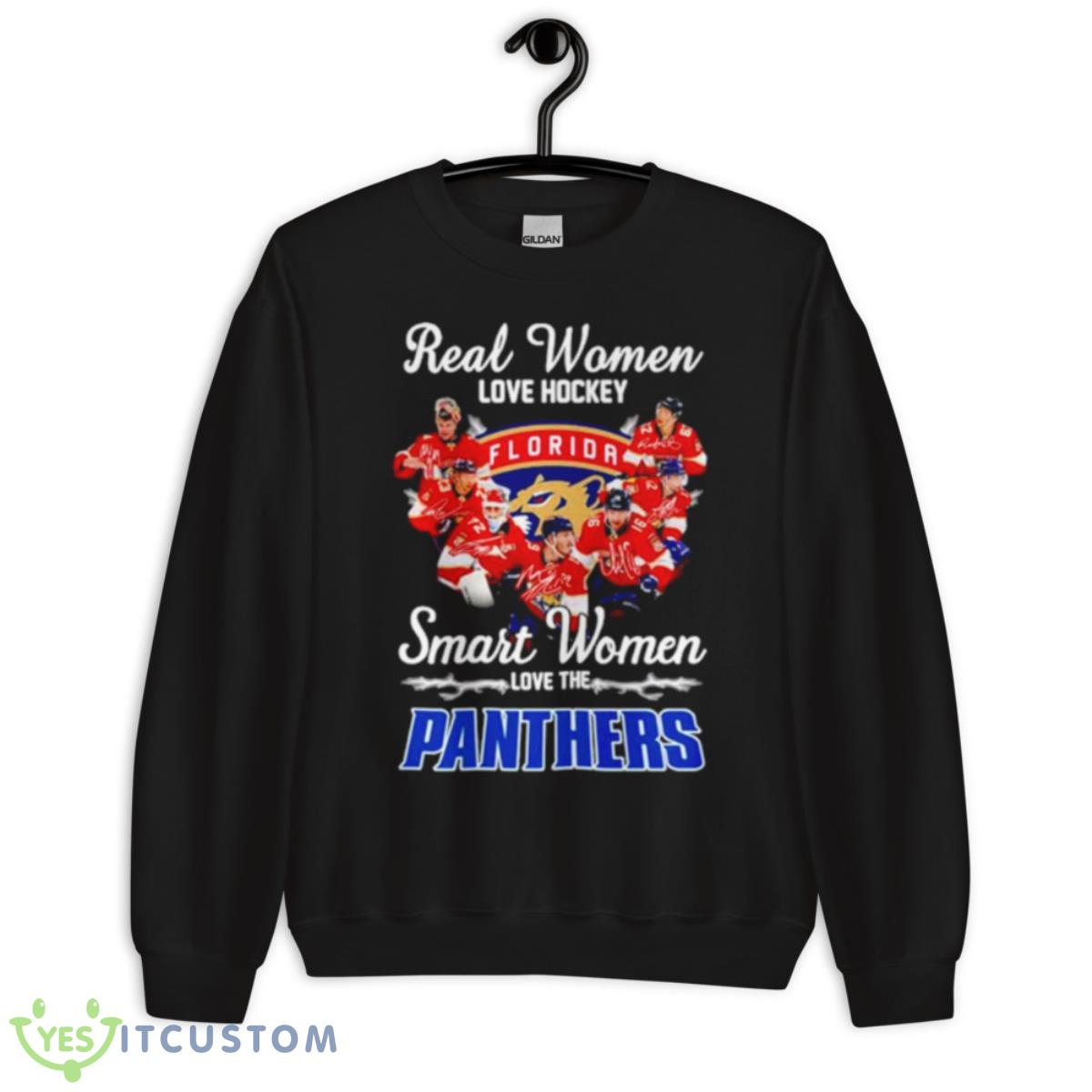 Real Women Love Hockey Smart Women Love The Panthers Signatures Shirt 3 Real Women Love Hockey Smart Women Love The Panthers Signatures Shirt - Unisex Crewneck Sweatshirt