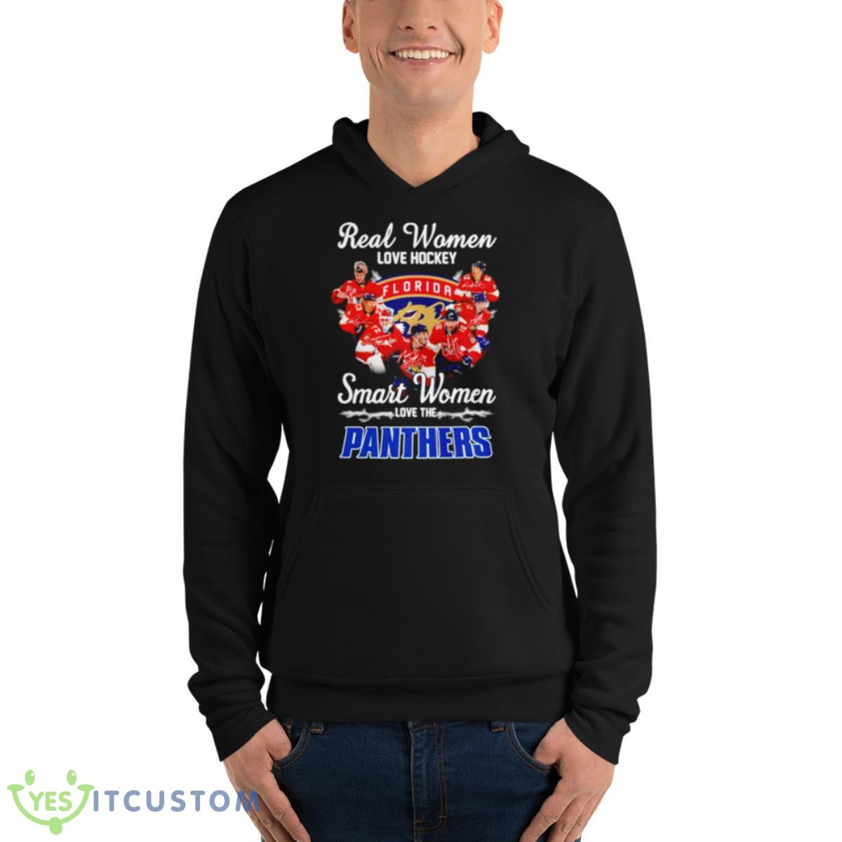 Real Women Love Hockey Smart Women Love The Panthers Signatures Shirt 4 Real Women Love Hockey Smart Women Love The Panthers Signatures Shirt - Unisex Fleece Pullover Hoodie