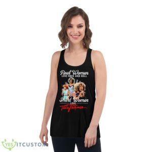 Real Women Love Rock And Roll Amrt Women Love Tina Turner Signature Shirt - Women's Flowy Racerback Tank