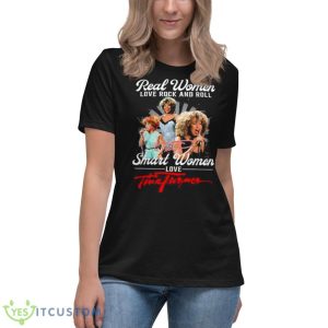 Real Women Love Rock And Roll Amrt Women Love Tina Turner Signature Shirt - Women's Relaxed Short Sleeve Jersey Tee