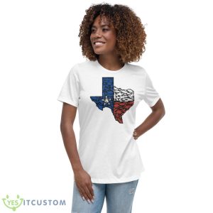 red tuna Texas flag shirt 9 red tuna Texas flag shirt - Women's Relaxed Short Sleeve Jersey Tee