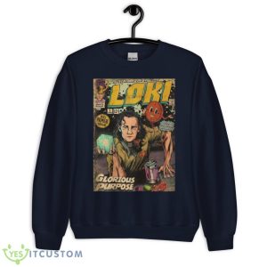 Retro Comic Glorious Purpose Loki Tom Hiddleston Marvel Shirt - Unisex Crewneck Sweatshirt-1