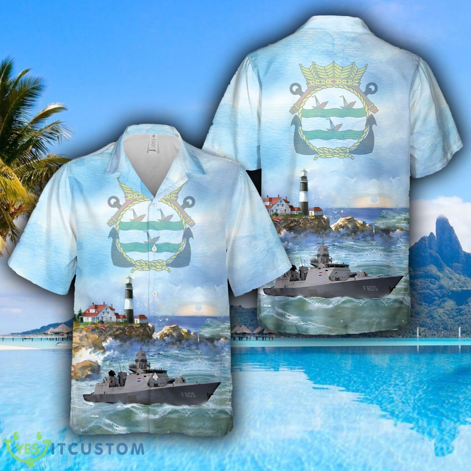 Royal Netherlands Navy HNLMS Evertsen (F805) Hawaiian Shirt For Men And Women 2 Royal Netherlands Navy HNLMS Evertsen (F805) Hawaiian Shirt For Men And Women - Royal Netherlands Navy HNLMS Evertsen (F805) Hawaiian Shirt For Men And Women