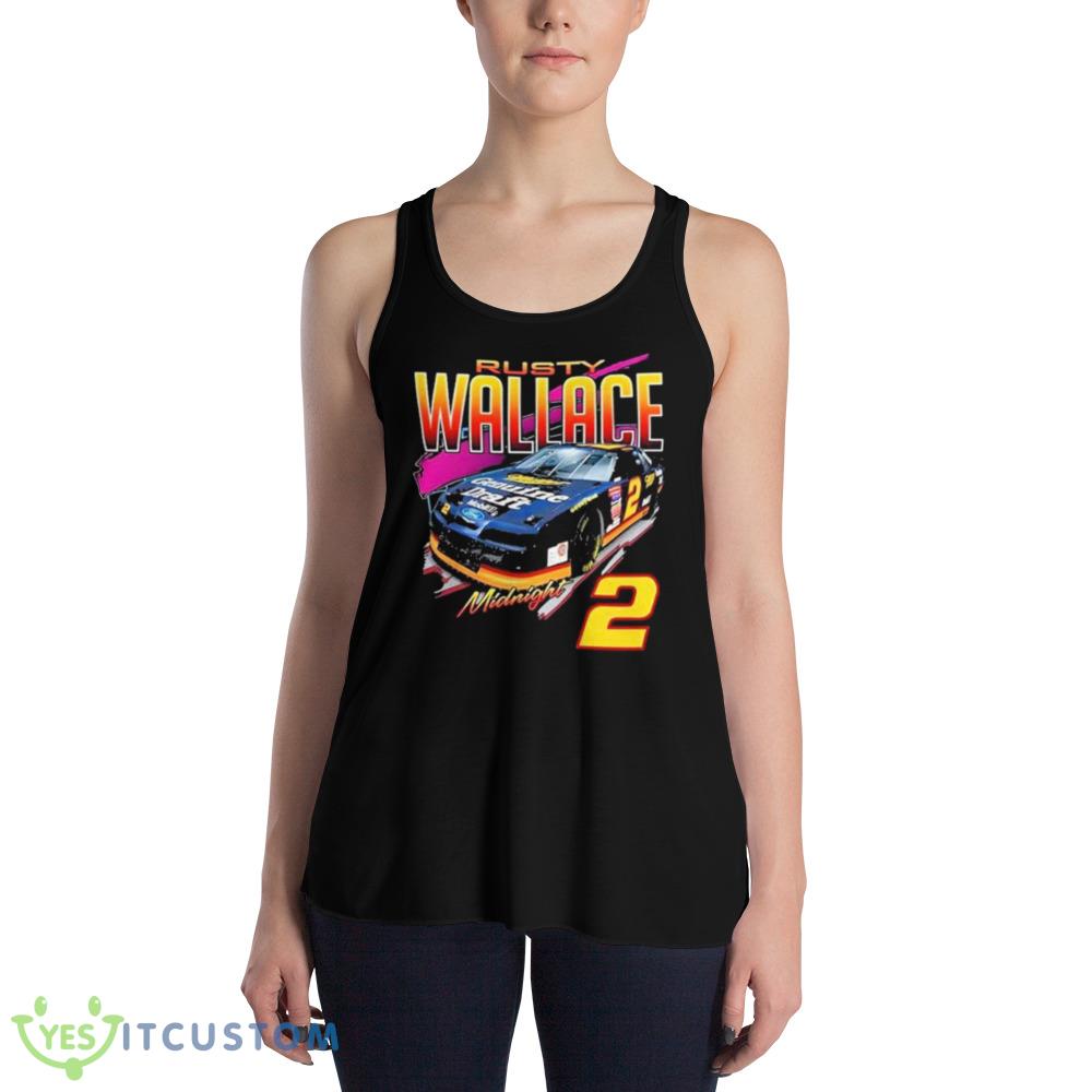 Rusty Wallace midnight 2 car Black T Shirt Mockup 3 Rusty Wallace midnight 2 car Black T Shirt Mockup - 8800 Women's Flowy Racerback Tank