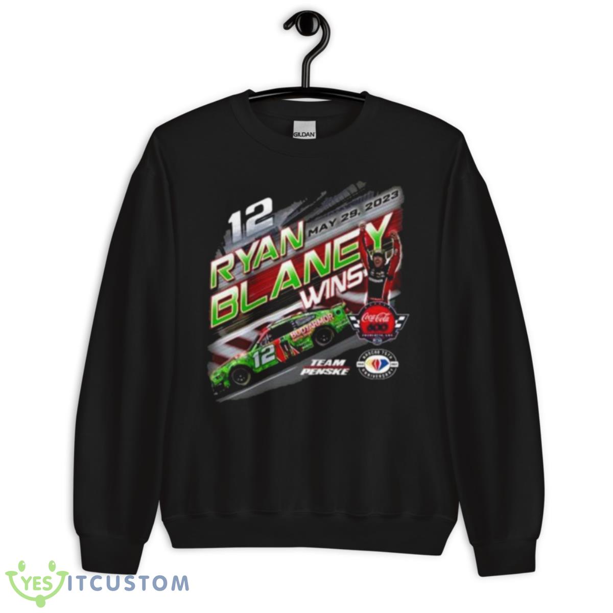 Ryan Blaney Checkered Flag Sports 2023 Coca Cola 600 Race Winner Shirt 3 Ryan Blaney Checkered Flag Sports 2023 Coca Cola 600 Race Winner Shirt - Unisex Crewneck Sweatshirt