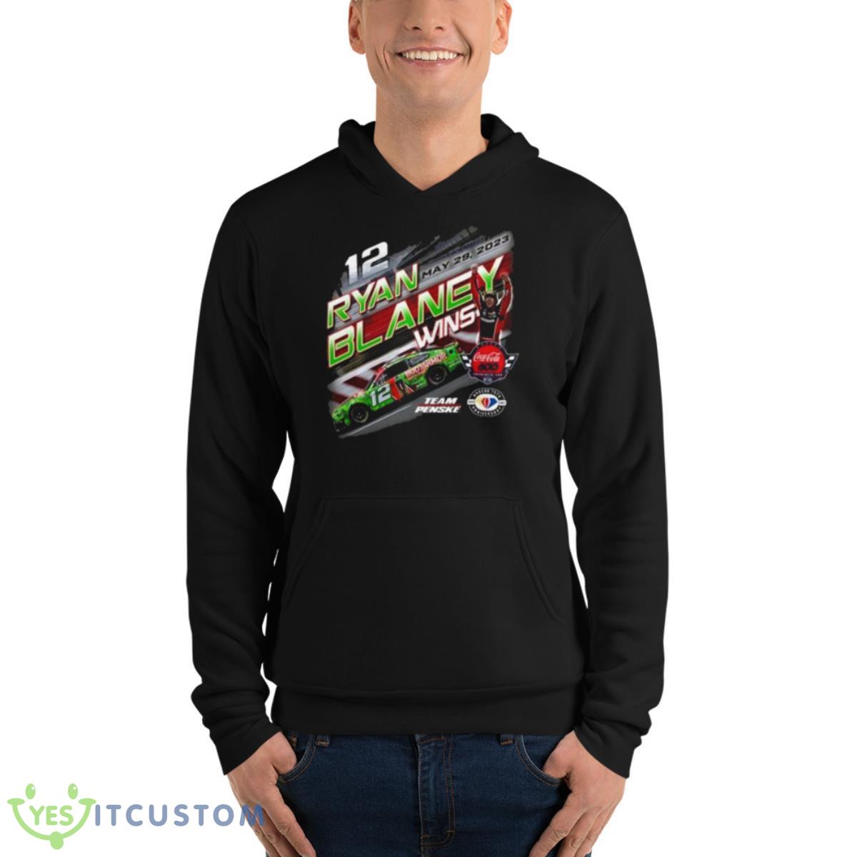 Ryan Blaney Checkered Flag Sports 2023 Coca Cola 600 Race Winner Shirt 13 Ryan Blaney Checkered Flag Sports 2023 Coca Cola 600 Race Winner Shirt - Unisex Fleece Pullover Hoodie