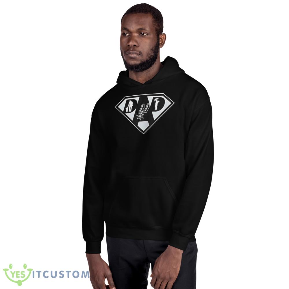 san Antonio Spurs Super dad Black T Shirt 11 san Antonio Spurs Super dad Black T Shirt - 18500 Unisex Heavy Blend Hooded Sweatshirt