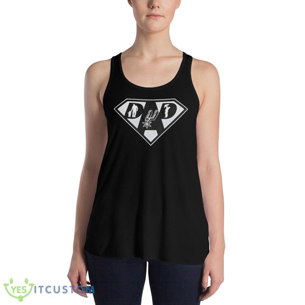 san Antonio Spurs Super dad Black T Shirt 3 san Antonio Spurs Super dad Black T Shirt - 8800 Women's Flowy Racerback Tank