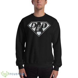 san Antonio Spurs Super dad Black T Shirt - 18000 Unisex Heavy Blend Crewneck Sweatshirt