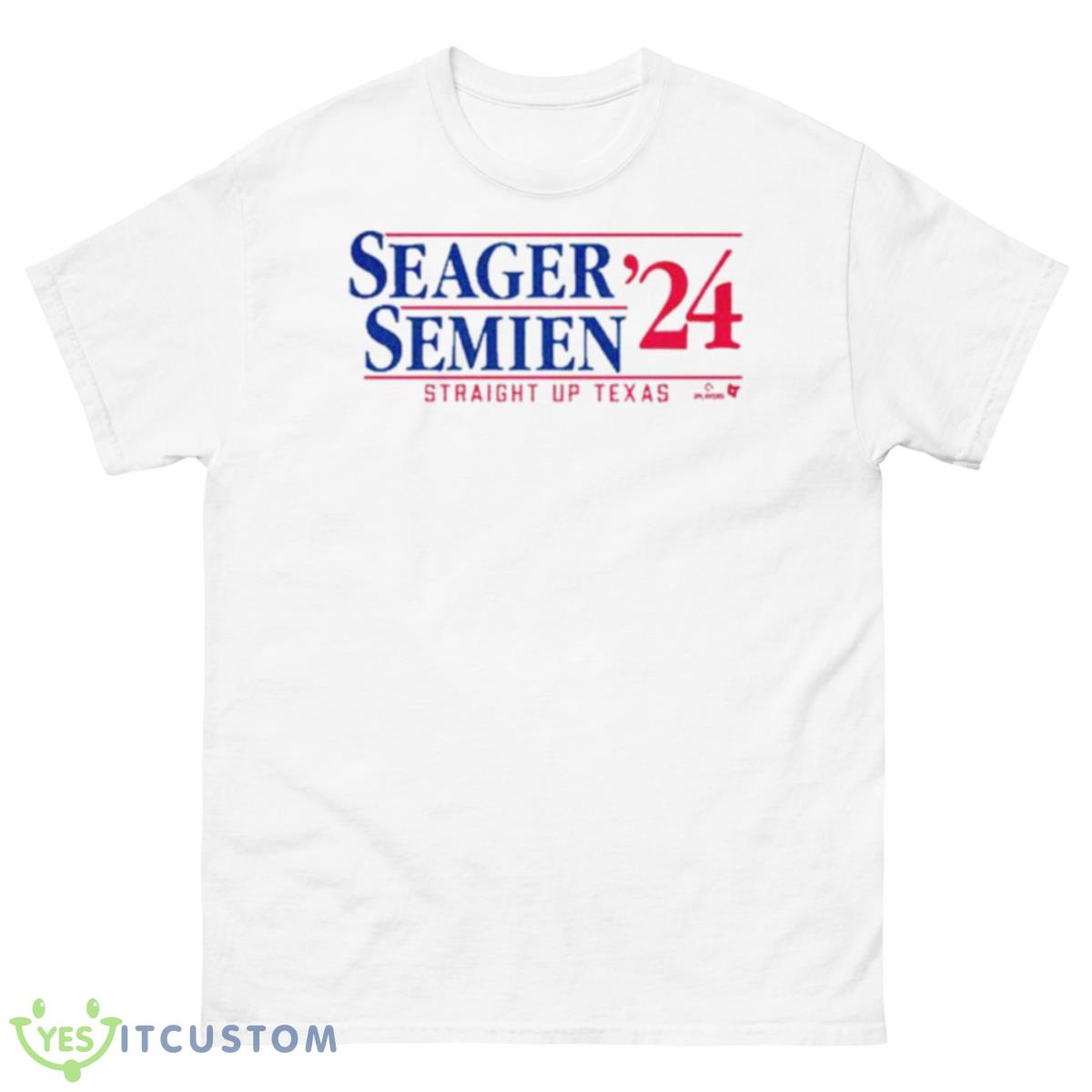 Seager Semien ’24 Straight Up Texas Shirt 10 Seager Semien ’24 Straight Up Texas Shirt - 500 Men’s Classic Tee Gildan