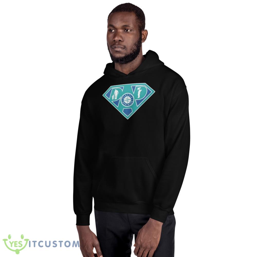 seattle Mariners Super dad Black T Shirt Mockup 2 seattle Mariners Super dad Black T Shirt Mockup - 18500 Unisex Heavy Blend Hooded Sweatshirt