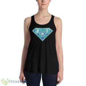 seattle Mariners Super dad Black T Shirt Mockup 7 seattle Mariners Super dad Black T Shirt Mockup - 8800 Women's Flowy Racerback Tank