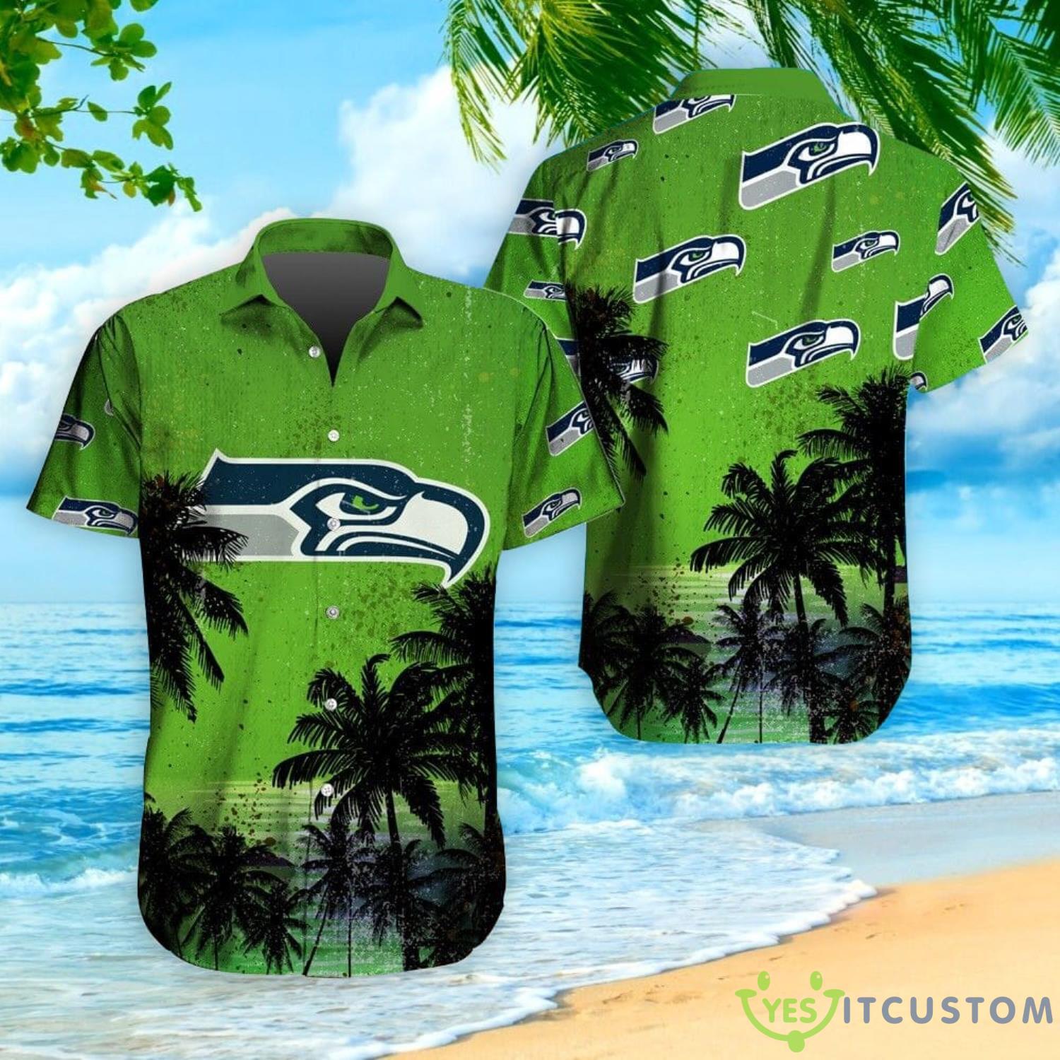 Seattle Seahawks Coconut Vintage Pattern Hawaiian Shirt 2 Seattle Seahawks Coconut Vintage Pattern Hawaiian Shirt Product Photo 1
