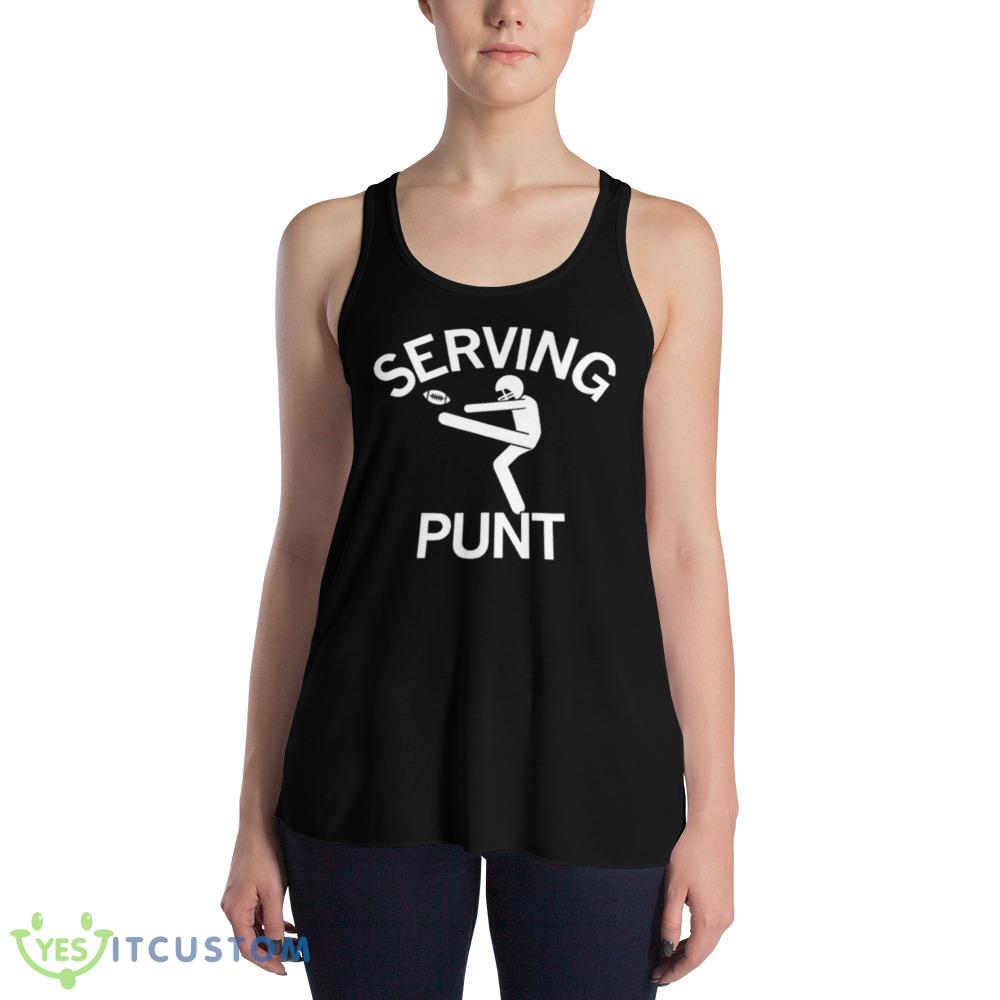 Serving punt Black T Shirt Mockup 3 Serving punt Black T Shirt Mockup - 8800 Women's Flowy Racerback Tank