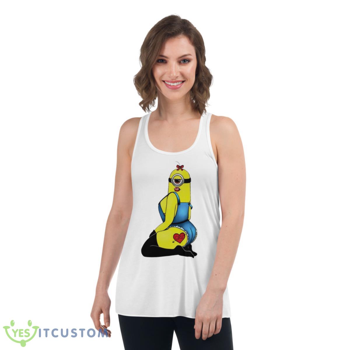 Sexy Busty Minion Shirt 4 Sexy Busty Minion Shirt - Women's Flowy Racerback Tank