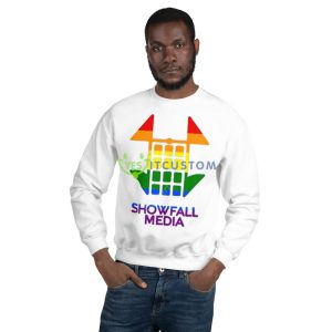 Showfall Media New White T Shirt Mockup - 18000 Unisex Heavy Blend Crewneck Sweatshirt