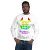 Showfall media pride White T Shirt Mockup - 18000 Unisex Heavy Blend Crewneck Sweatshirt