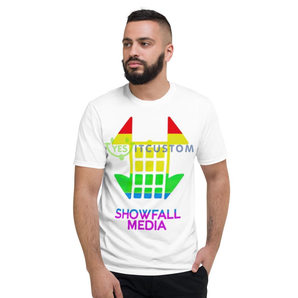 Showfall media pride White T Shirt Mockup 5 Showfall media pride White T Shirt Mockup - 980 Lightweight Fashion Short Sleeve T-Shirt