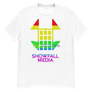 Showfall media pride White T Shirt Mockup 11 Showfall media pride White T Shirt Mockup - Men’s Classic Tee Gildan 5000