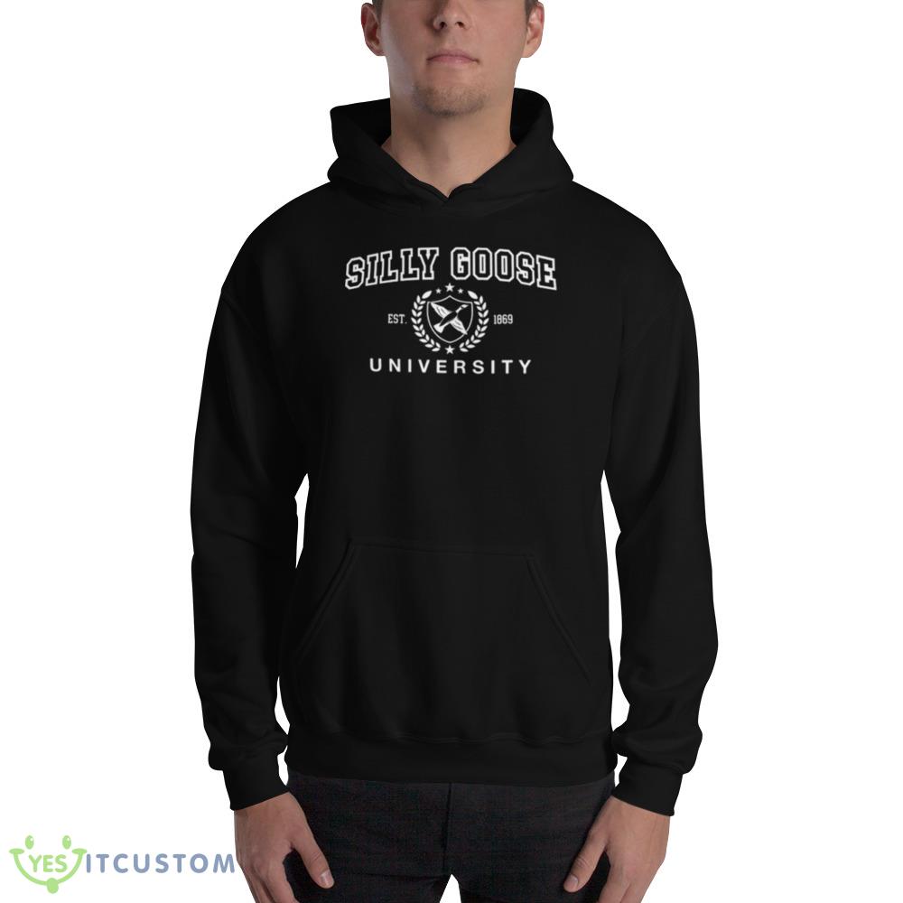 Silly goose university flag Graphics Shirt 2 Silly goose university flag Graphics Shirt - 18500 Unisex Heavy Blend Hooded Sweatshirt