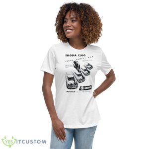 Skoda 1200 Vintage Car Shirt - Women's Relaxed Short Sleeve Jersey Tee