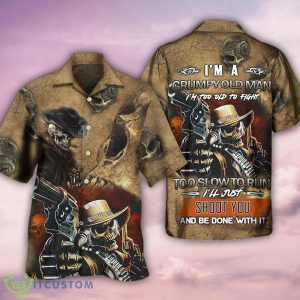 Skull I'm A Grumpy Old Man Hawaiian Shirt For Men And Women - Skull I'm A Grumpy Old Man - Hawaiian Shirt - Owl Ohh_3