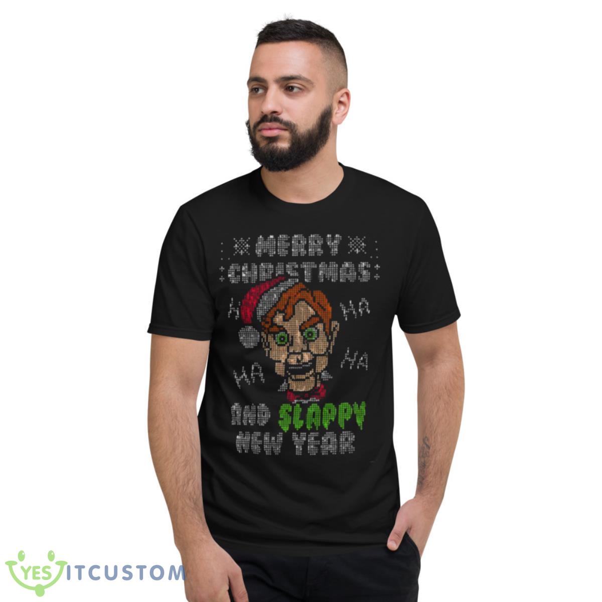 Slappy New Year Ugly Christmas Sweater Goosebumps shirt 2 Slappy New Year Ugly Christmas Sweater Goosebumps shirt - Short Sleeve T-Shirt