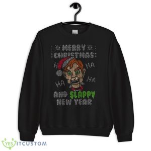 Slappy New Year Ugly Christmas Sweater Goosebumps shirt 8 Slappy New Year Ugly Christmas Sweater Goosebumps shirt - Unisex Crewneck Sweatshirt