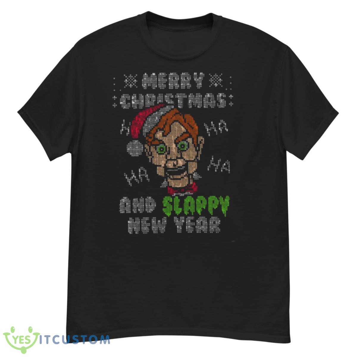 Slappy New Year Ugly Christmas Sweater Goosebumps shirt 12 Slappy New Year Ugly Christmas Sweater Goosebumps shirt - G500 Men’s Classic T-Shirt