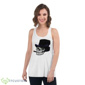 Smokin’ Skull A Hilarious Tribute For Driving Crooner Shirt - Women's Flowy Racerback Tank