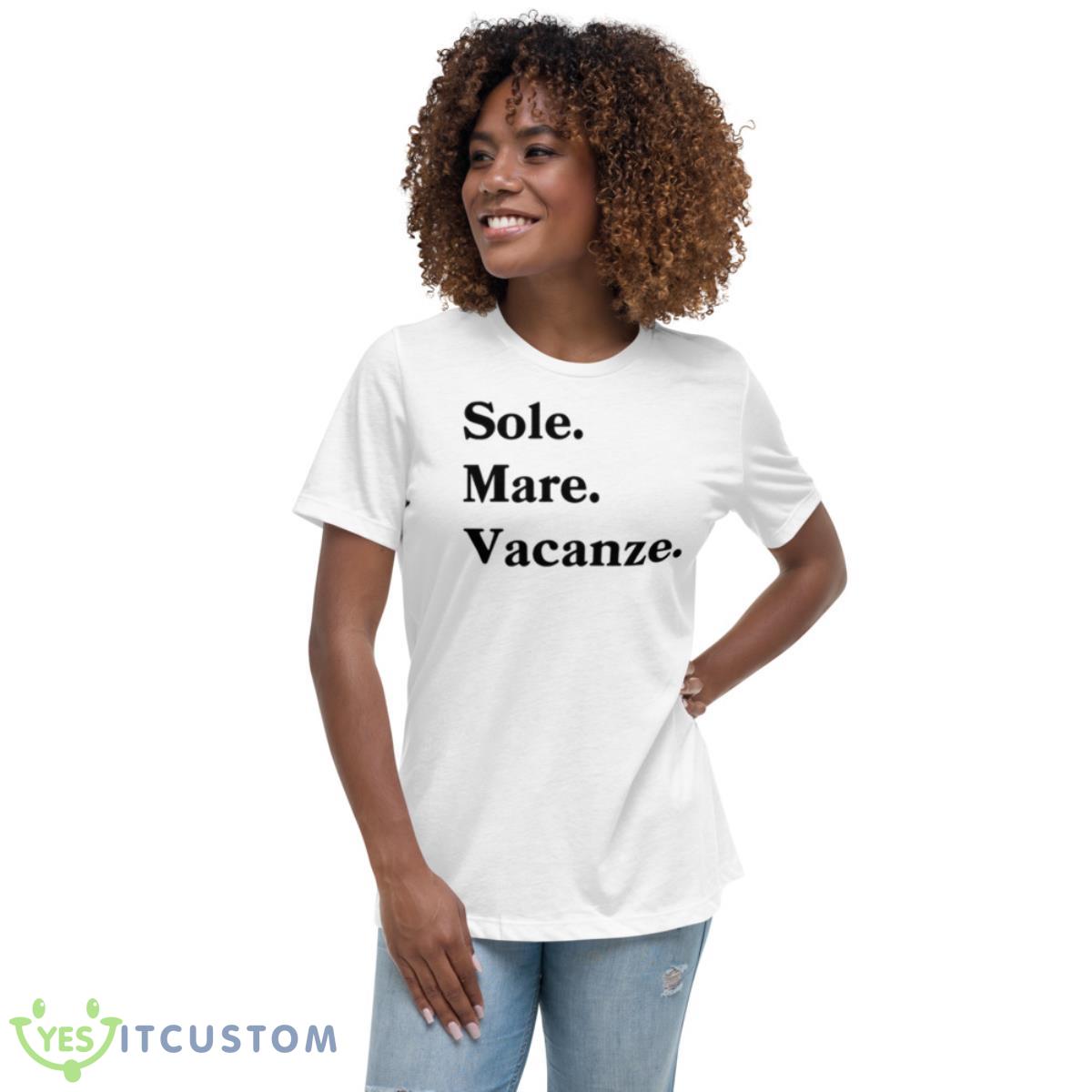 Sole Mare Vacanze Shirt 5 Sole Mare Vacanze Shirt - Women's Relaxed Short Sleeve Jersey Tee