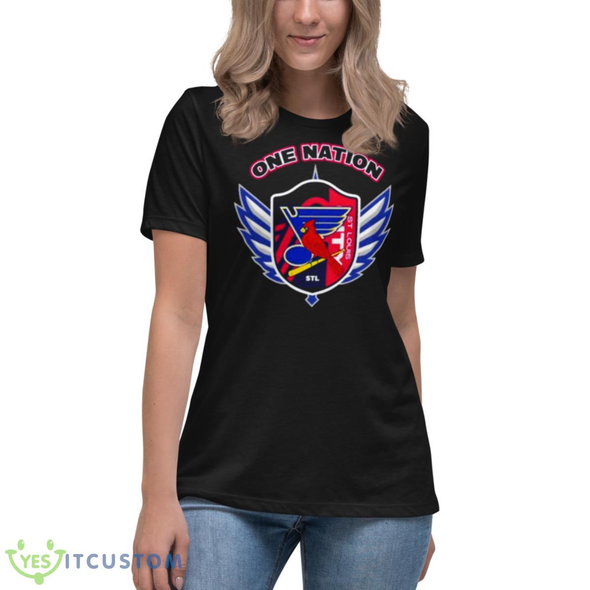 St Louis Sports Logo Shirt 6 St Louis Sports Logo Shirt - Women's Relaxed Short Sleeve Jersey Tee