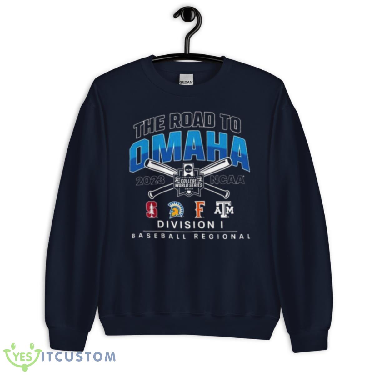 Stanford 2023 NCAA Division I Baseball Regional The Road To Omaha shirt 13 Stanford 2023 NCAA Division I Baseball Regional The Road To Omaha shirt - Unisex Crewneck Sweatshirt-1