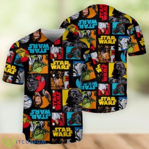 Star Wars Pattern Colorful Baseball Jersey Shirt For Men And Women Product Photo 2