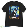 Starry Night Vincent Van Gogh Famous Painting Black Cat Shirt - G500 Men’s Classic T-Shirt