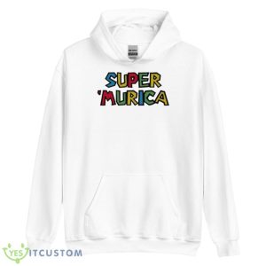 Super Murica Mario Game Shirt - Unisex Heavy Blend Hooded Sweatshirt