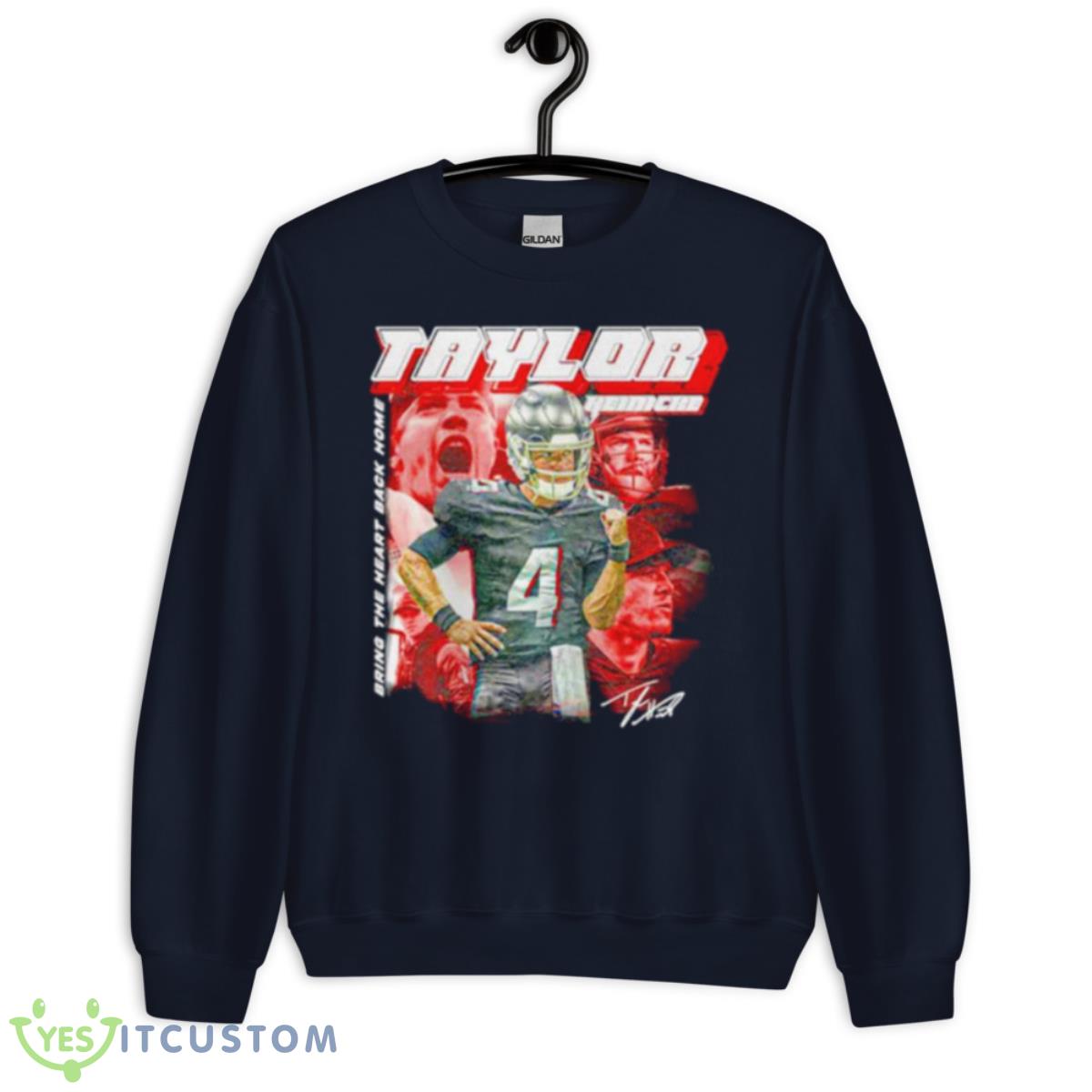 Taylor Heinicke Bring The Heart Back Home Signature Shirt 2 Taylor Heinicke Bring The Heart Back Home Signature Shirt - Unisex Crewneck Sweatshirt-1