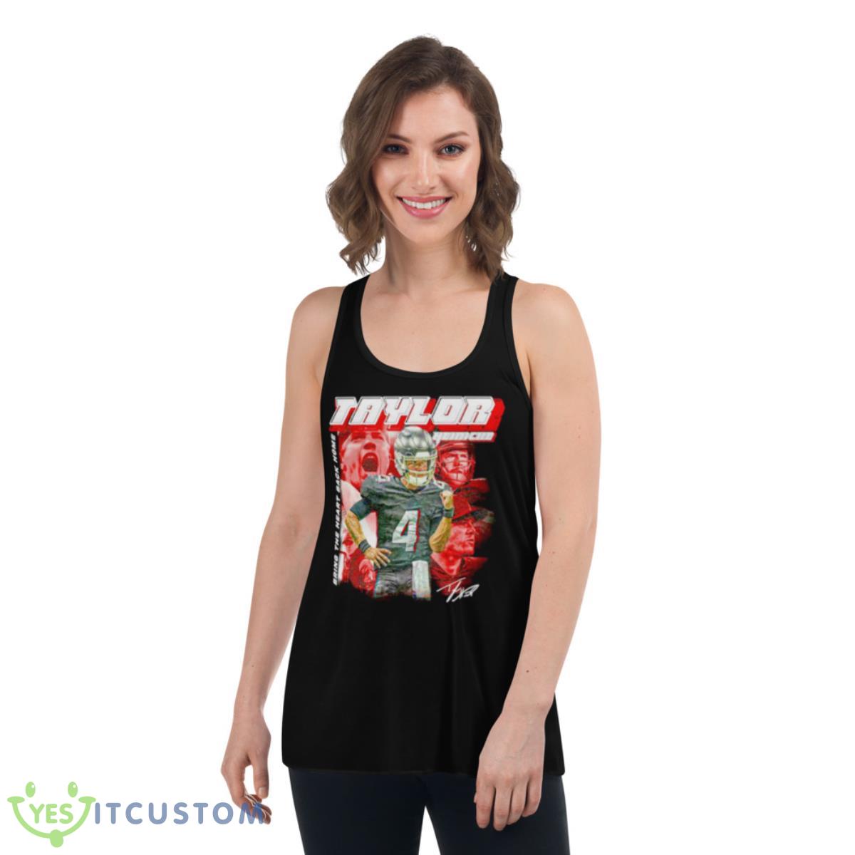 Taylor Heinicke Bring The Heart Back Home Signature Shirt 5 Taylor Heinicke Bring The Heart Back Home Signature Shirt - Women's Flowy Racerback Tank