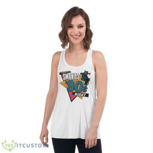 Tennessee Smokies 90’s Night Logo Blue Shirt - Women's Flowy Racerback Tank